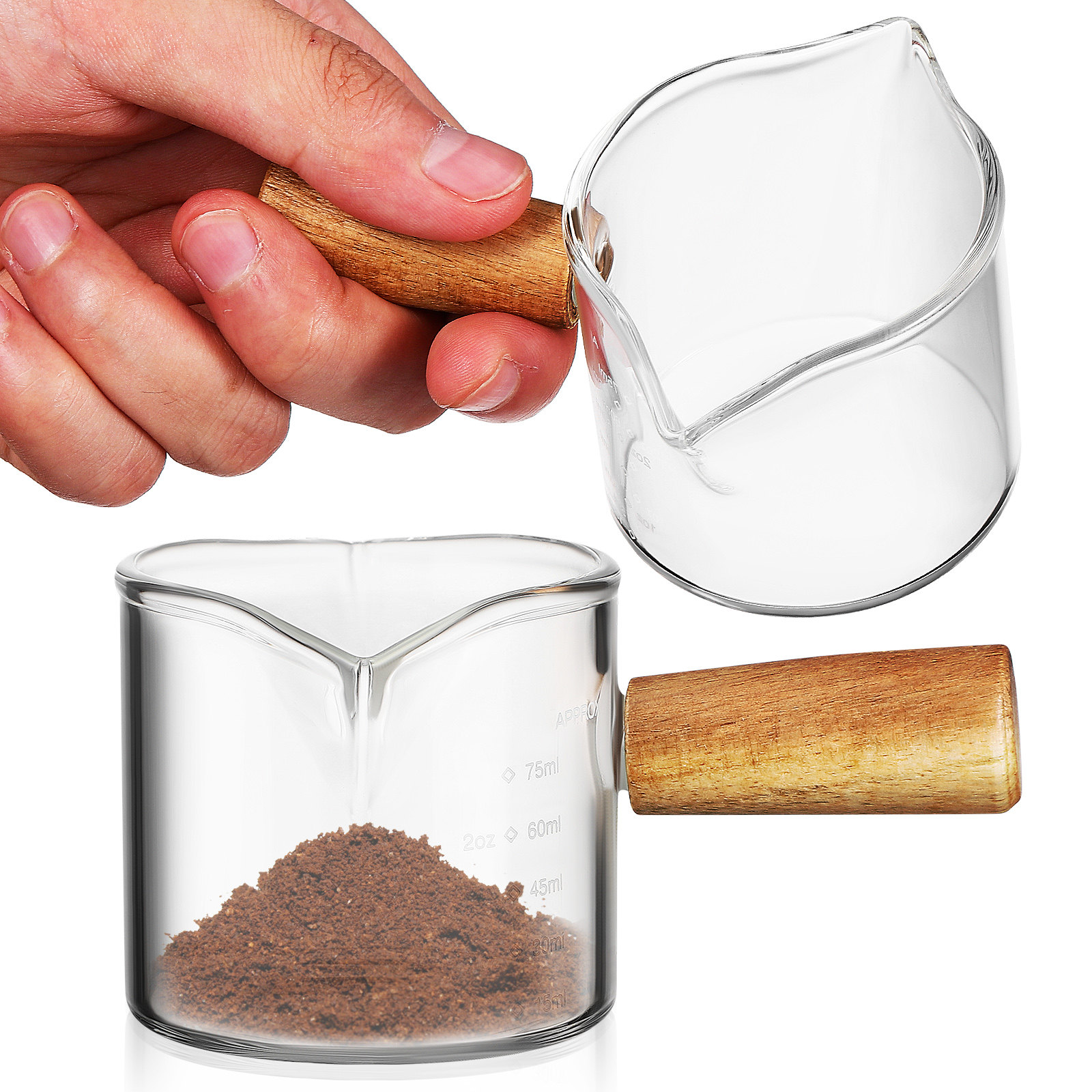 Espresso Shot Glass - 2 Pichets à café en verre
