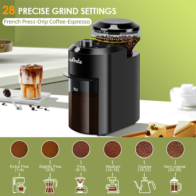 Wancle – moulin à café électri - Coffee Grinder Burr Flat avis et prix