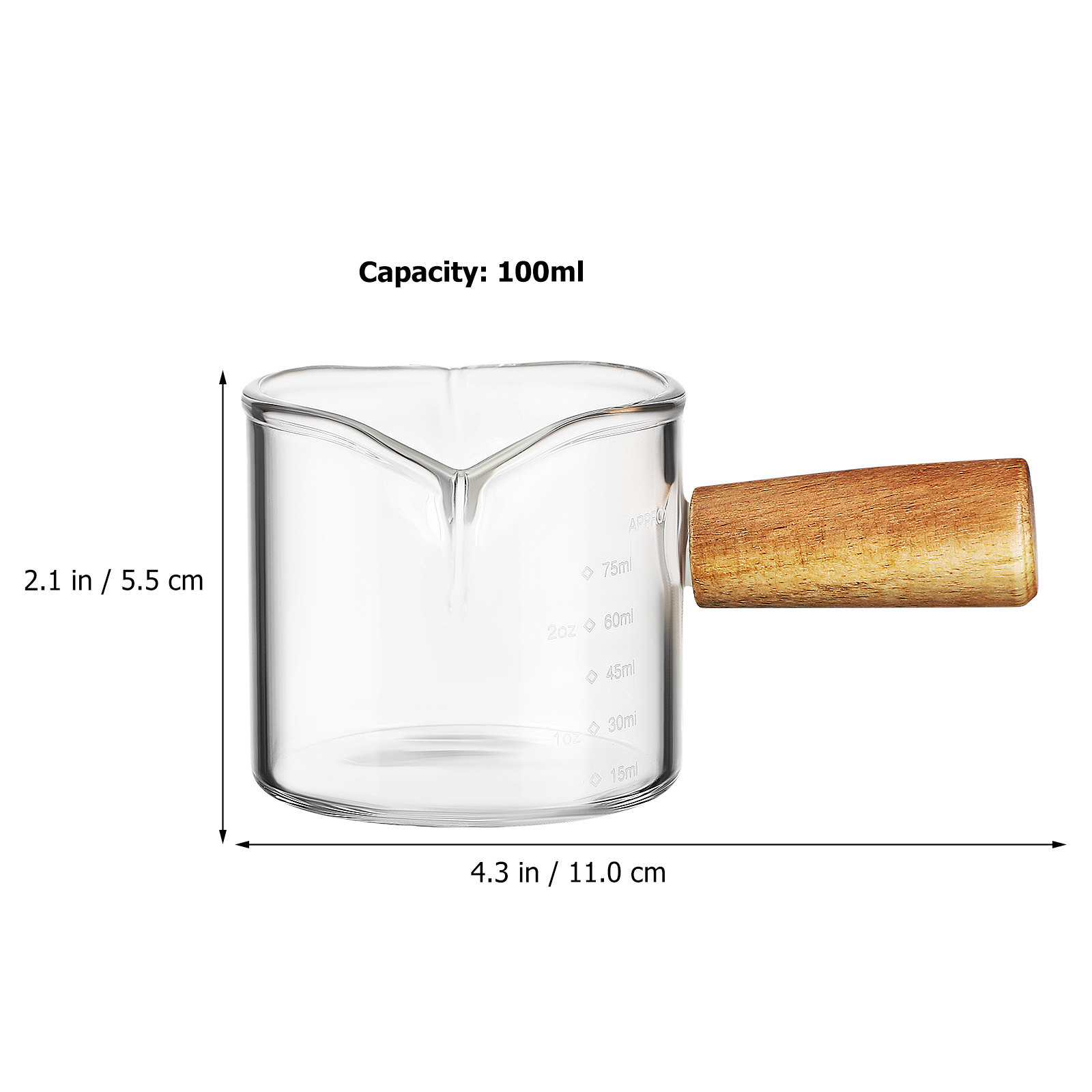 2 Pichets à café en verre épai - Espresso Shot Glass avis et prix