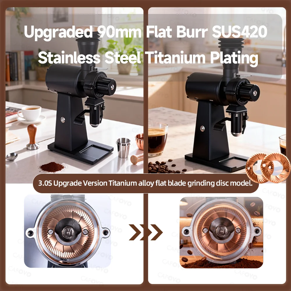 CAFOVO G290F Moulin à café à m - Coffee Grinder Burr Flat avis et prix